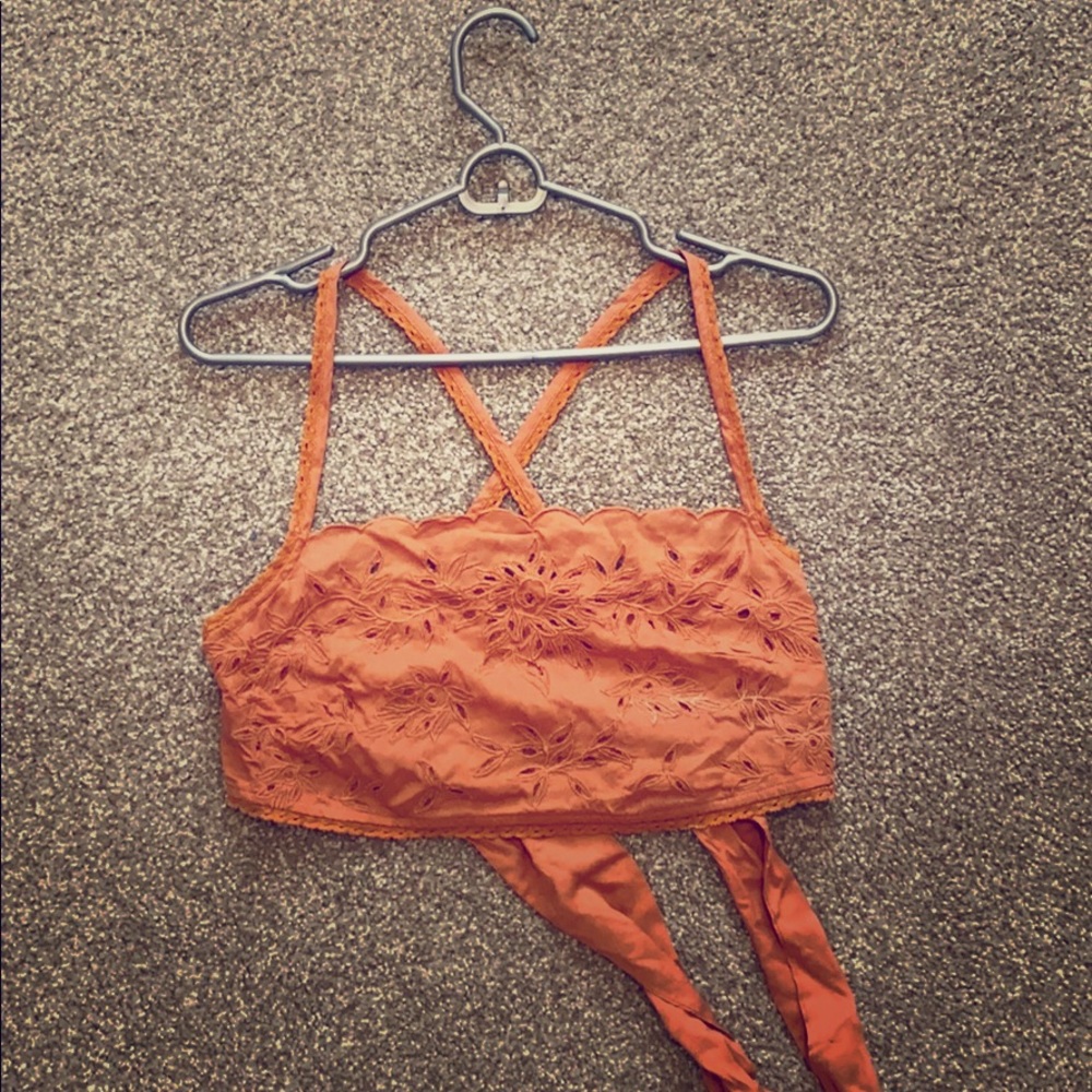Free people burnt orange/rust bandeau top